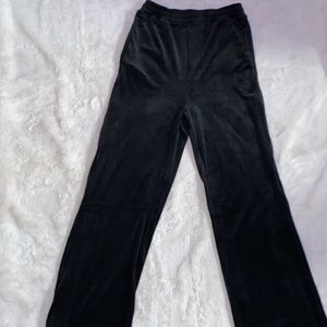 Black velour playboy track pants🖤